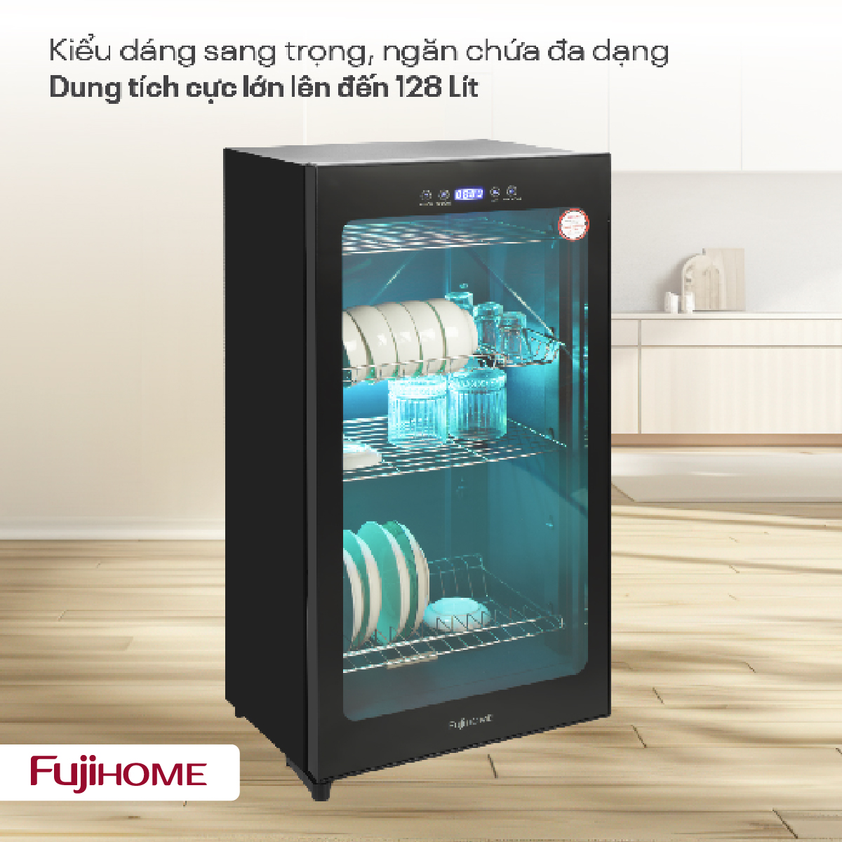 Tủ sấy chén bát tiệt trùng Fujihome DD128
