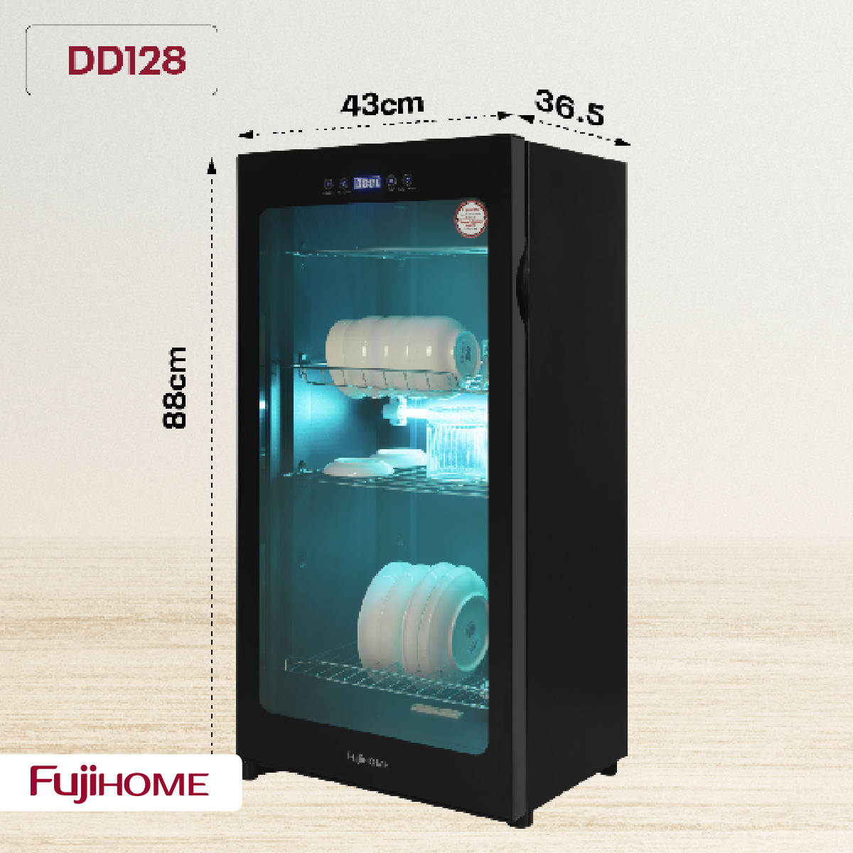 Tủ sấy chén bát tiệt trùng Fujihome DD128