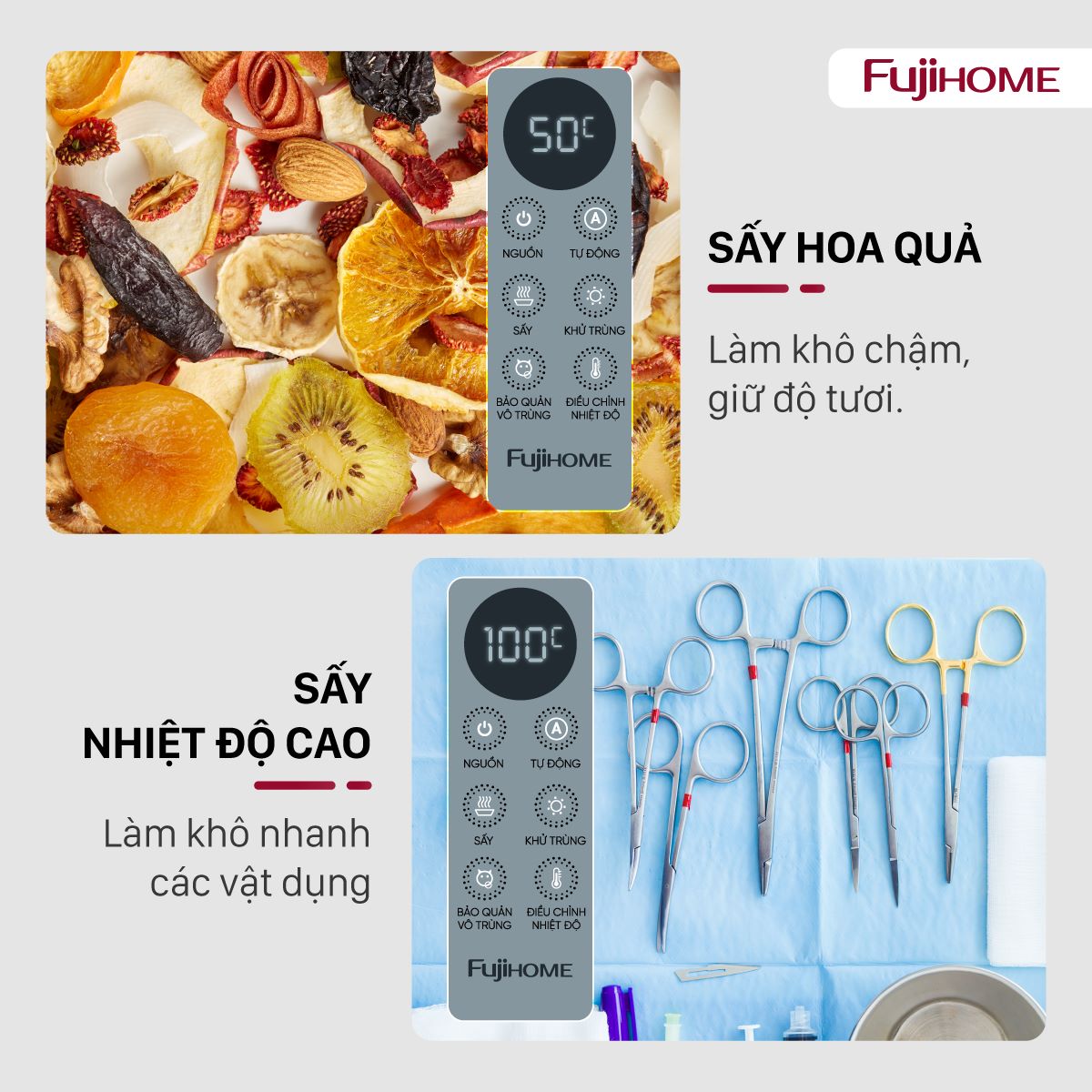 Tủ sấy tiệt trùng đa năng Fujihome DD38