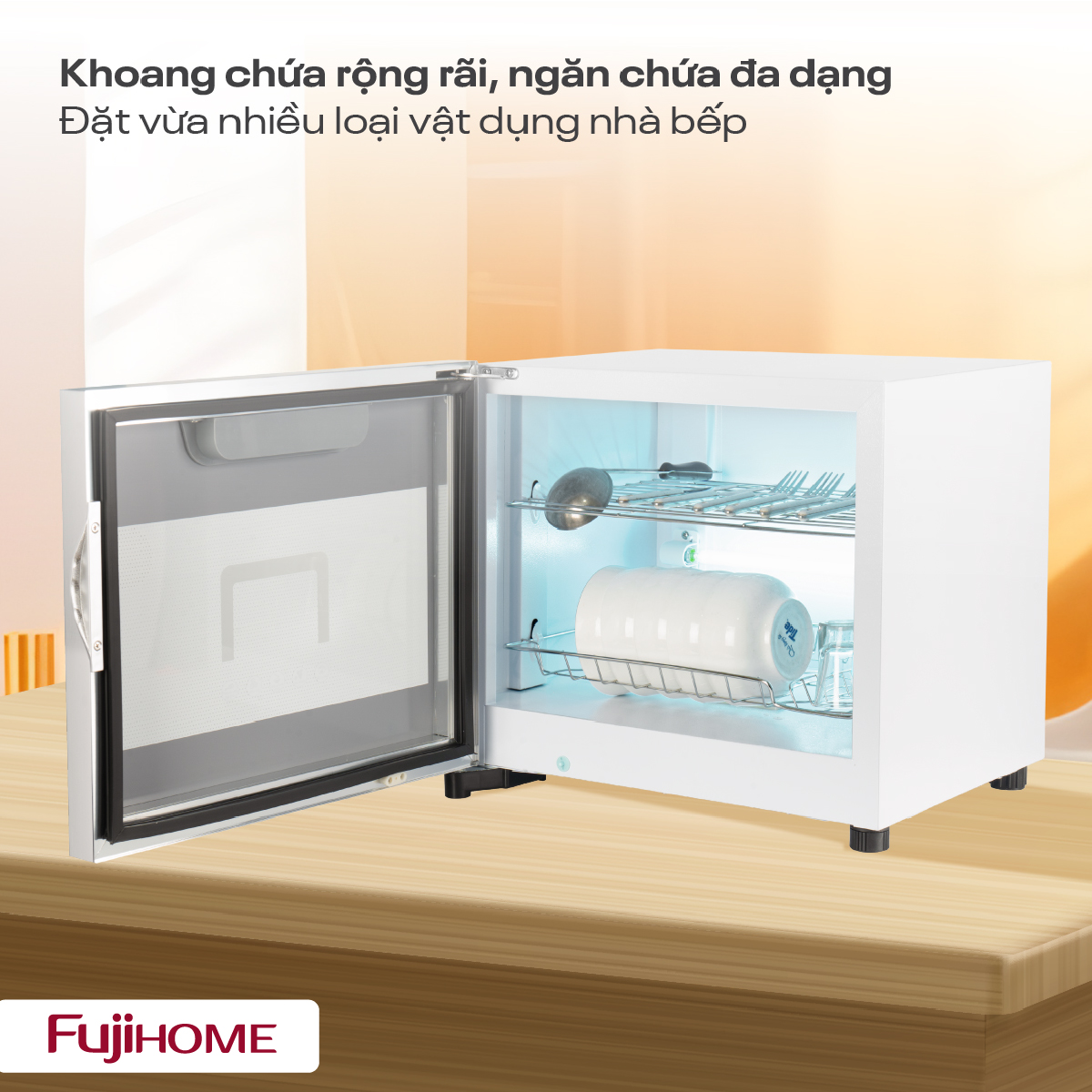 Tủ sấy chén bát dân dụng Fujihome DD42
