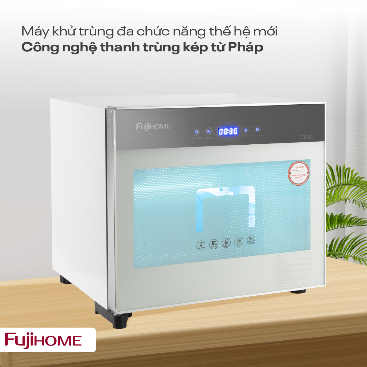 Tủ sấy chén bát dân dụng Fujihome DD42