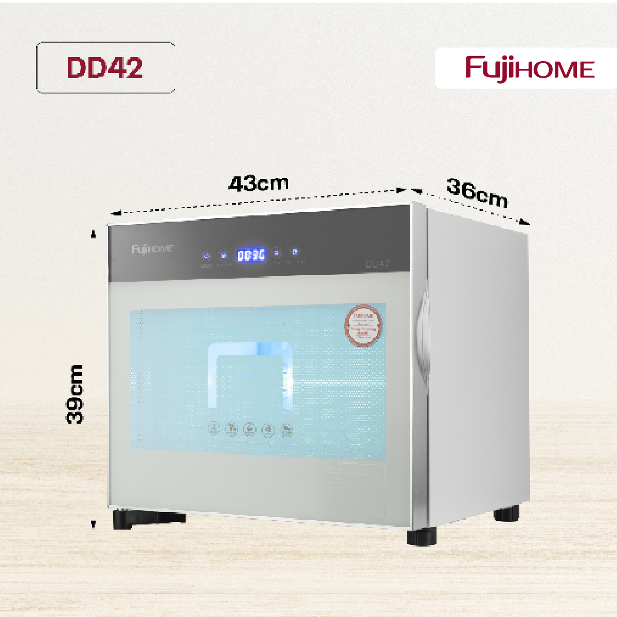 Tủ sấy chén bát dân dụng Fujihome DD42