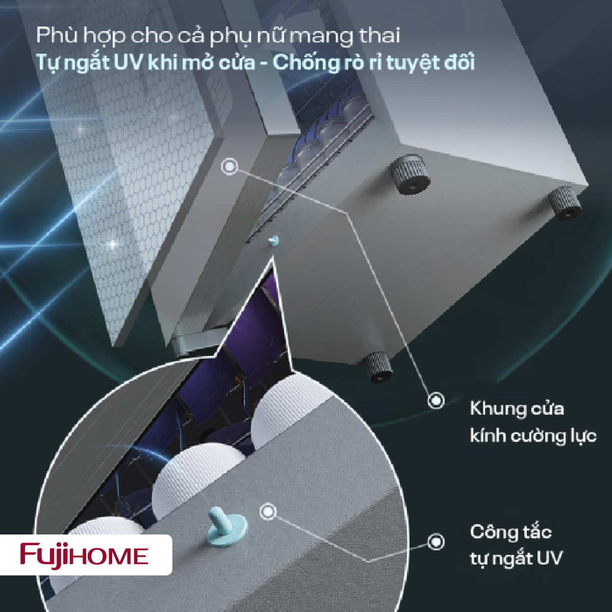 Tủ sấy chén bát dân dụng Fujihome DD42