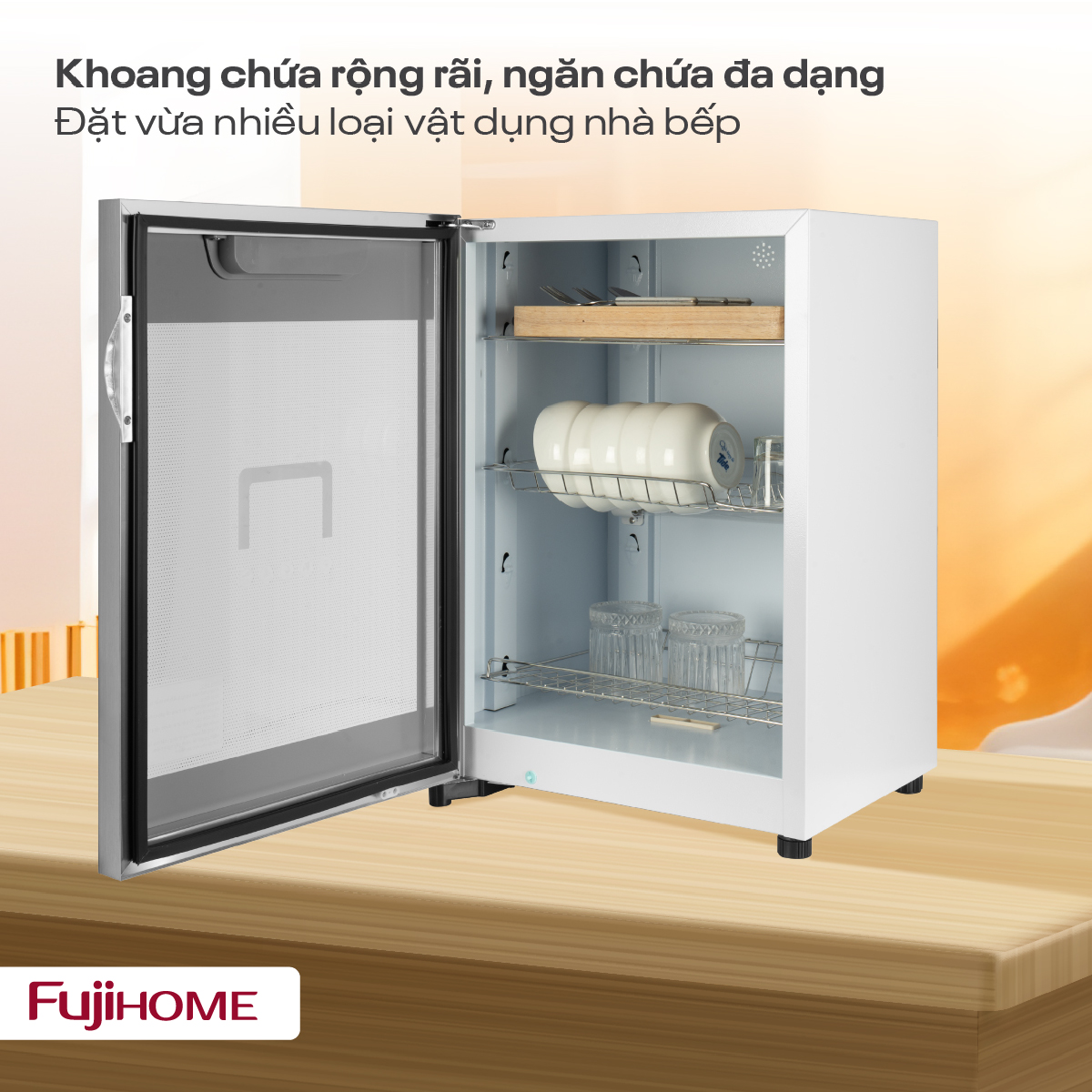Tủ sấy chén bát tiệt trùng Fujihome DD68