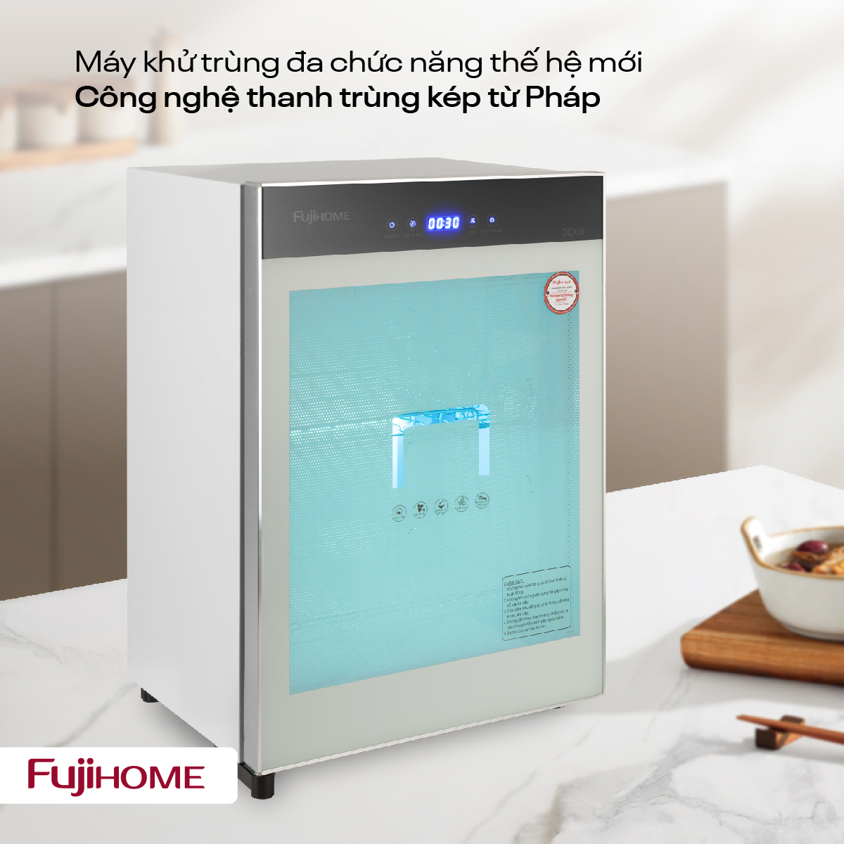 Tủ sấy chén bát tiệt trùng Fujihome DD68