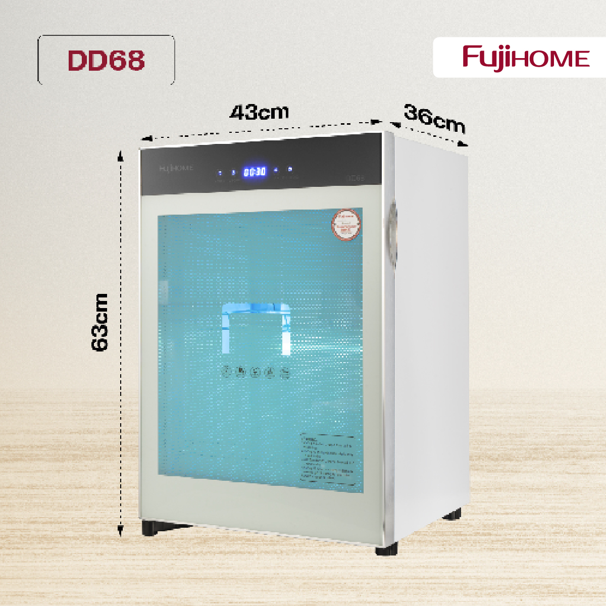 Tủ sấy chén bát tiệt trùng Fujihome DD68