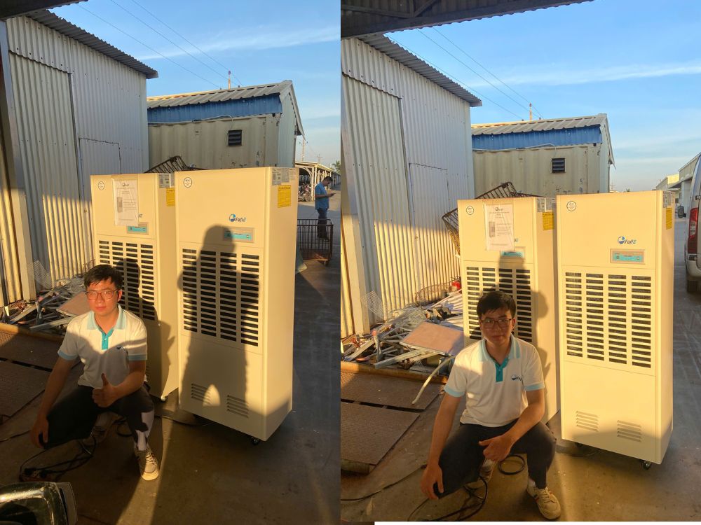 Xử lý ẩm trong dệt máy xuất khẩu với máy hút ẩm công nghiệp FujiE HM-1800D