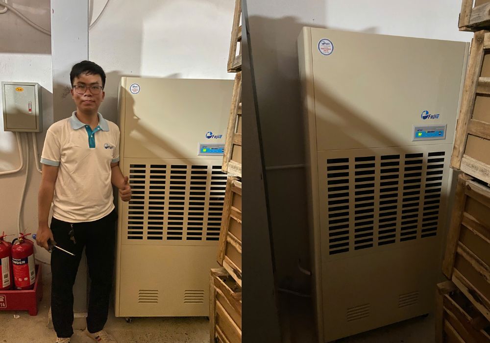 Máy hút ẩm công nghiệp FujiE HM-2408D xử lý ẩm cho Công ty Cổ phần 26