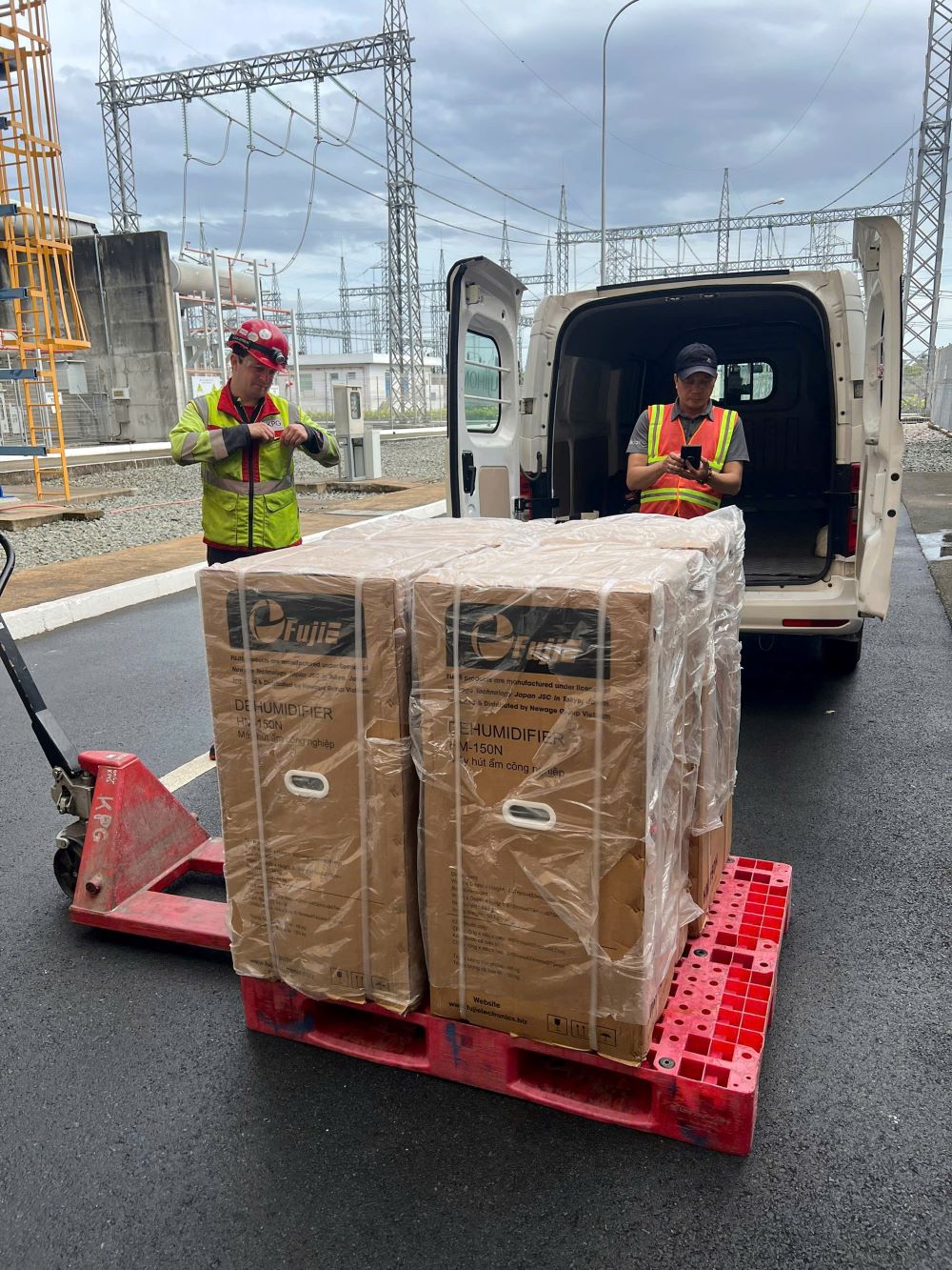 6 máy hút ẩm công nghiệp FujiE HM-150N tại dự án nhà máy điện
