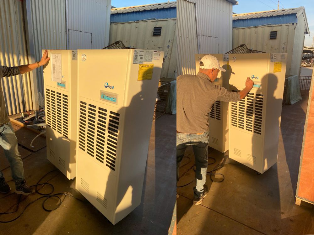 Xử lý ẩm trong dệt máy xuất khẩu với máy hút ẩm công nghiệp FujiE HM-1800D