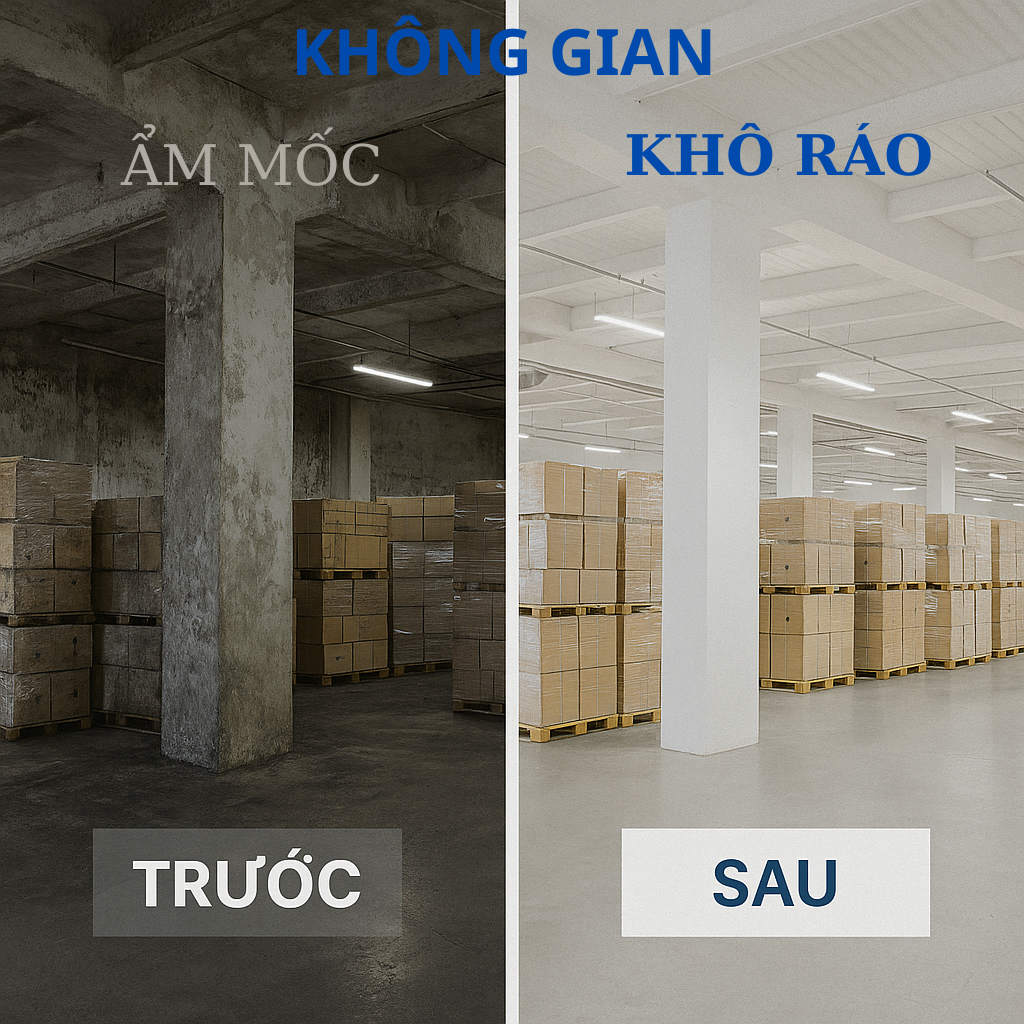 Công dụng của máy hút ẩm công nghiệp – Giải pháp xử lý ẩm bảo vệ tài sản
