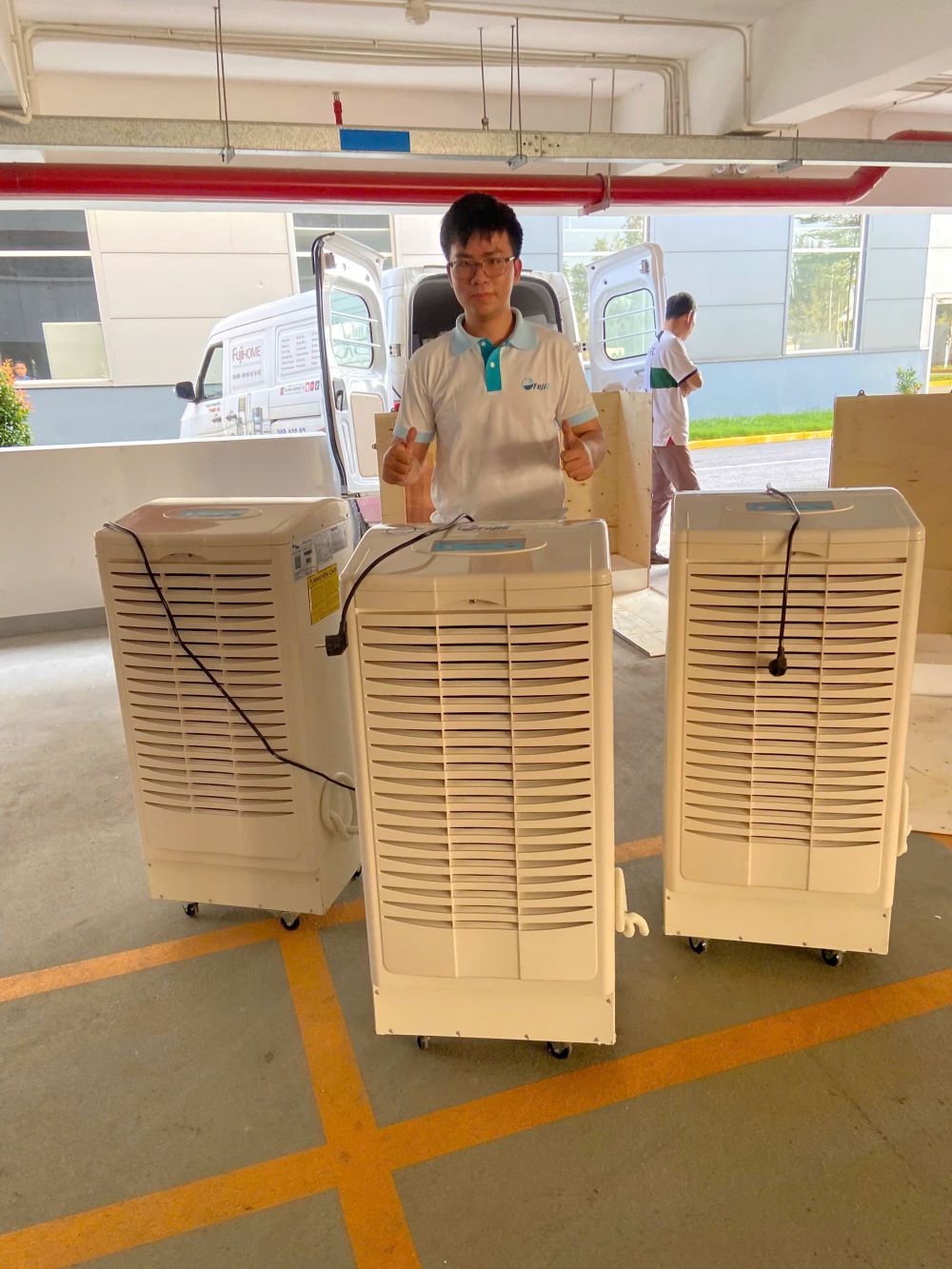 Xử lý ẩm cho Nanofilm với 03 máy hút ẩm công nghiệp FujiE HM-1500D